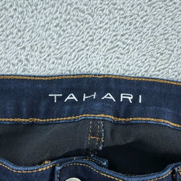 Womens Tahari Dark Wash Denim Jeans Size 18W Cotton Blend 4460 - Picture 3 of 10